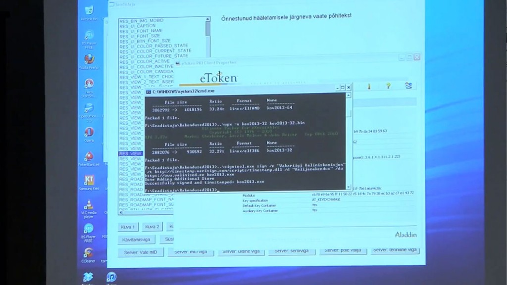 Personal computer used to build election client for distribution